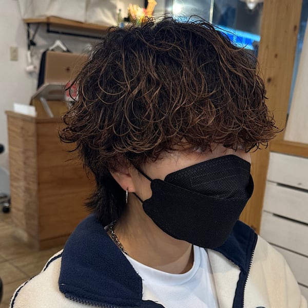 波巻きパーマウルフ