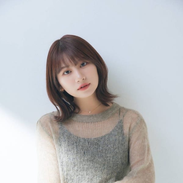 〈江戸　桃海〉くびれミディアム/こっくりベージュ/外ハネ|Claude MONET吉祥寺店