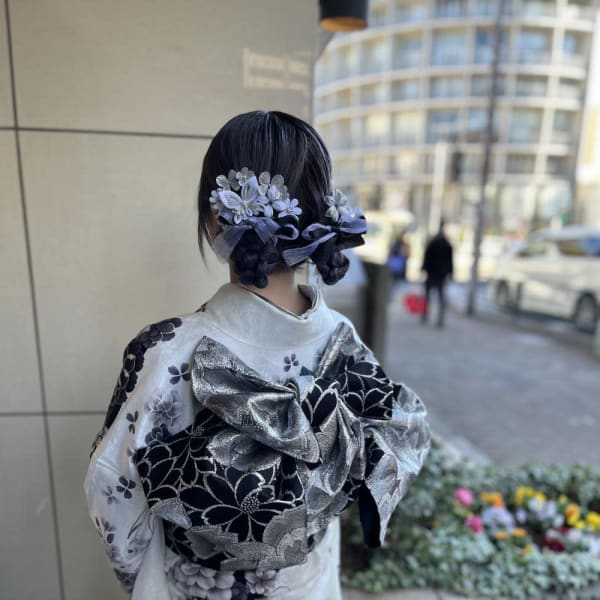編み込みツインテール