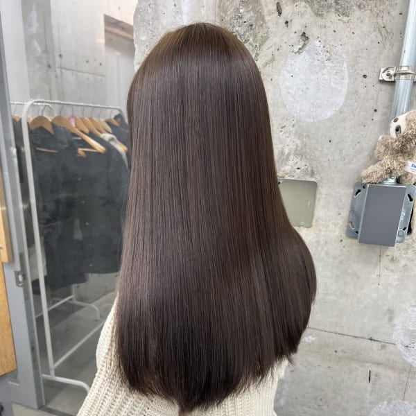 ◆大人ストレート/ショコラカラー/小顔カット/艶カラー|【ヘアケア特化型サロン】newi 梅田