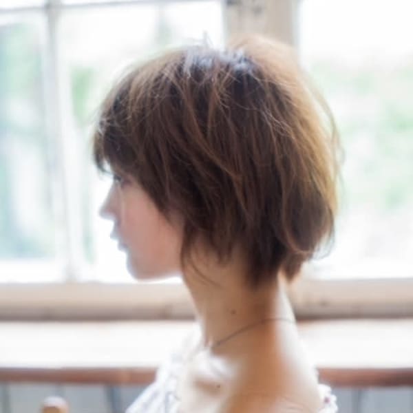 メッシュカラーニュアンスクールショート