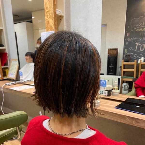 20代30代40代外ハネ肩ライン耳掛け