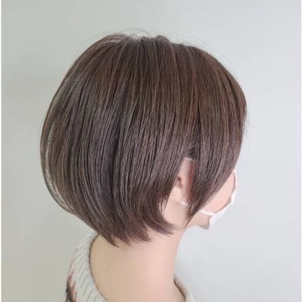 自然な丸みのショートボブ×髪質改善
