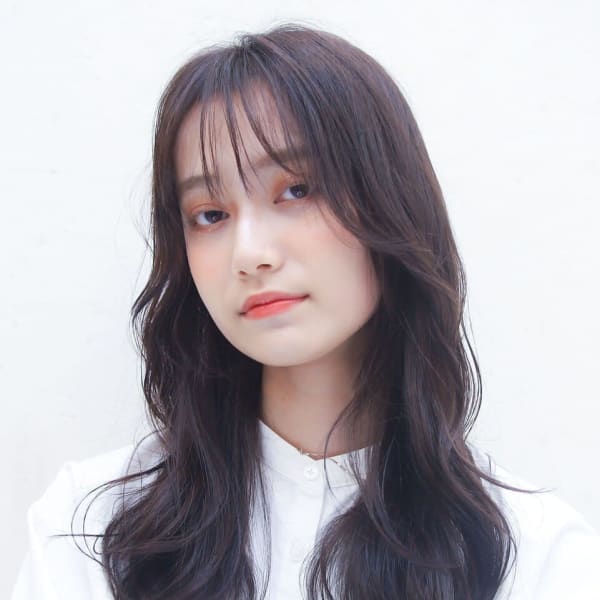 ツヤ髪　大人韓国風スタイル　ロング　ハッシュカット|Menon
