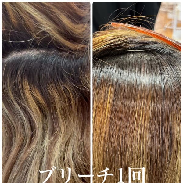 ブリーチ×縮毛矯正「酸性ストレート」