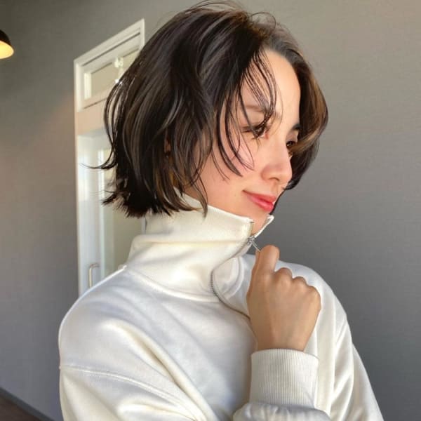 《kitin吉祥寺》レイヤー　ボブ　ニュアンスパーマ|kitin 吉祥寺