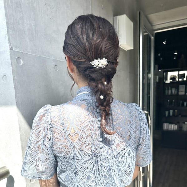 フルバング レッドブラウン 似合わせカット カルマパーマ