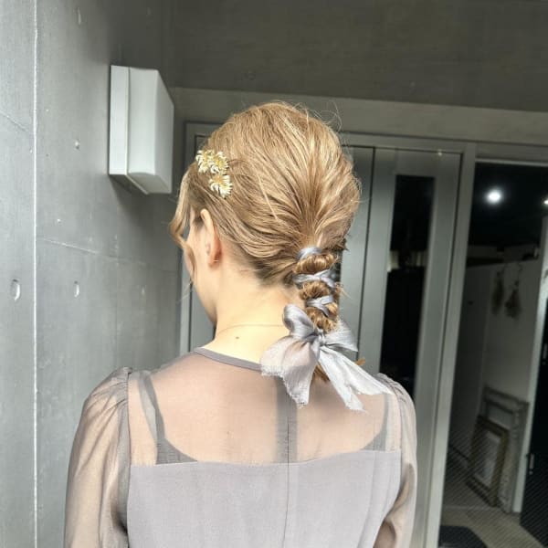 フルバング レッドブラウン 似合わせカット カルマパーマ