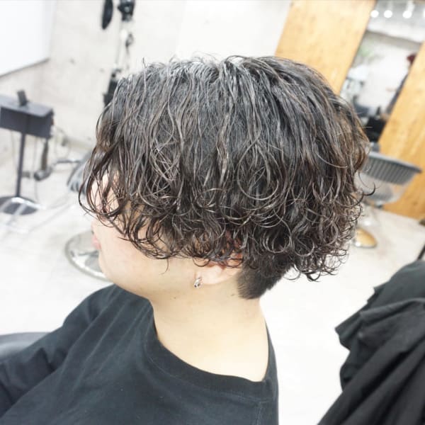メンズ波巻きパーマスタイル