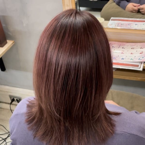 ハッシュカットのイメチェンカット短めフルバング大人ヘア|Hair art chiffon 川口店