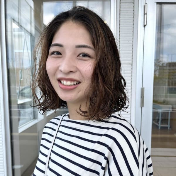 【晴音のきゅんhair】くせ毛風ボブパーマ|SARA Beauty Sight 九大学研都市店