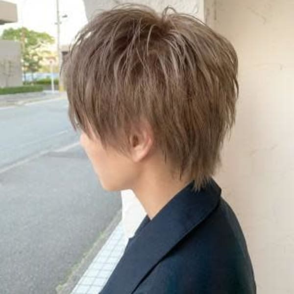 細束レイヤー×ミルクティーベージュ