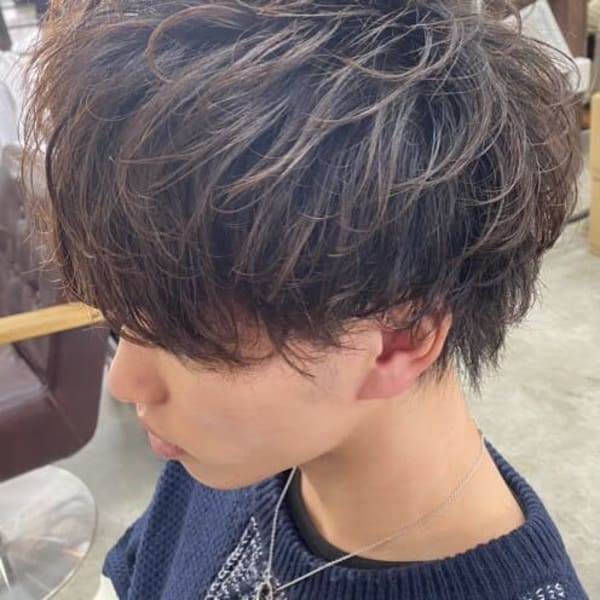 ツーブロック×ショートウルフスタイル【楽天】