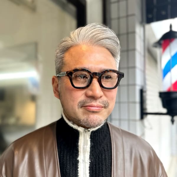 大人のサイドパート|BARBER MIKI