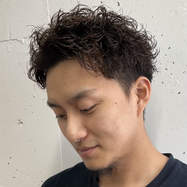 ショート無造作ツイストスパイラルパーマ