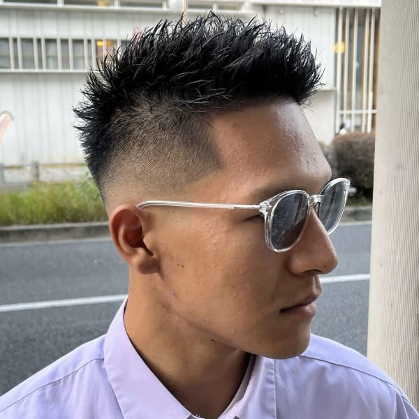 短髪+スキンフェード