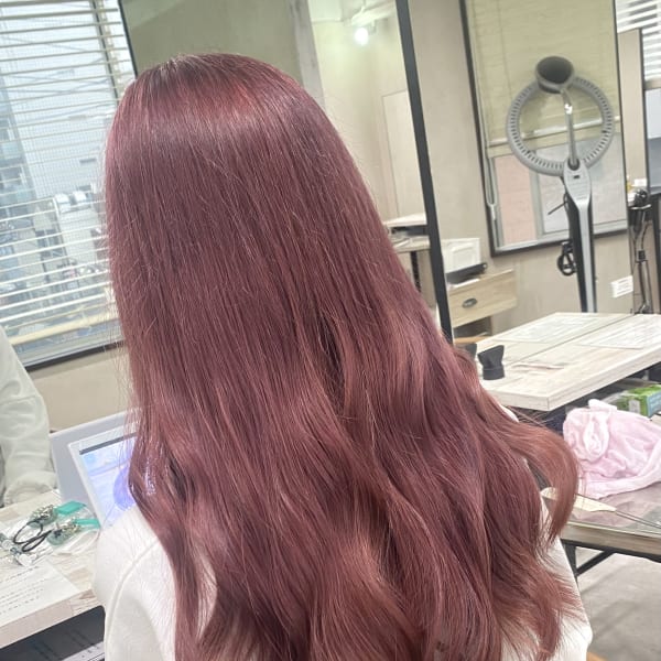 20代30代大人透明感ピンクラベンダーケアブリーチ【上野】|agir hair 上野店