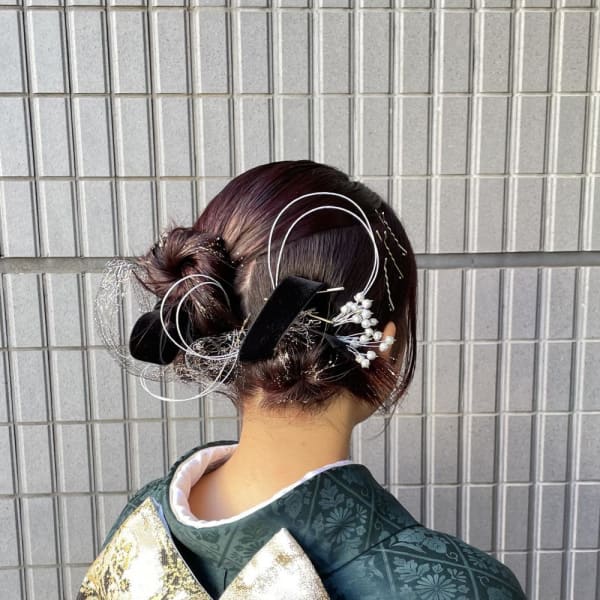 卒業式ヘアアレンジ/成人式ヘアアレンジ/着物ヘアアレンジ