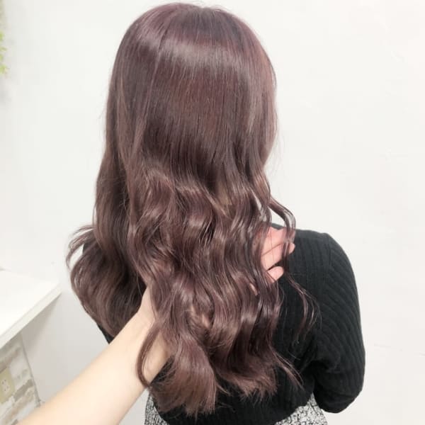 ラベンダーピンク寒色系カラーボブくびれ韓国２０代３０代４０代