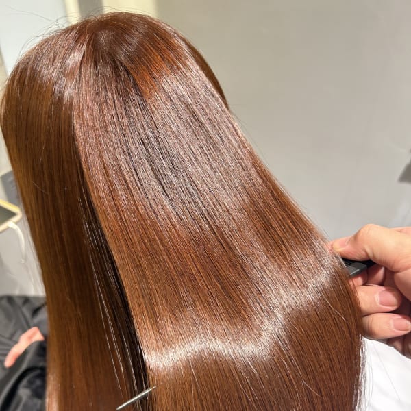 "髪質改善で叶える" 艶髪×オレンジカラー『銀座/個室』