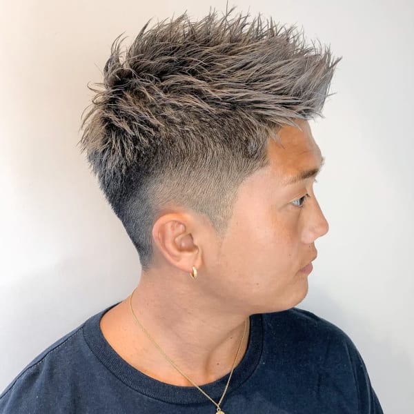 メンズ×フェード×スパイキーショート