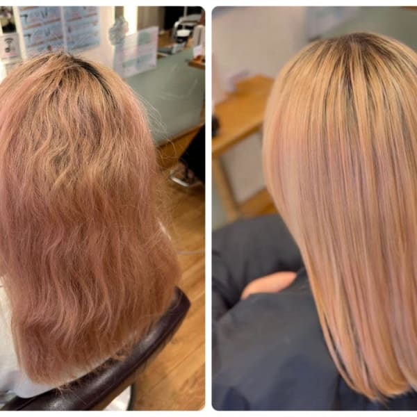 ダメージレス縮毛矯正「酸性ストレート」