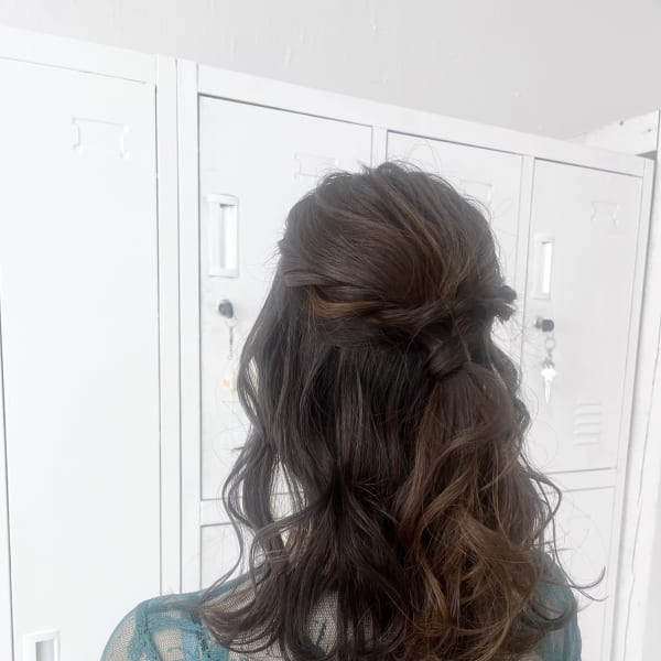 ハーフアップアレンジ＊