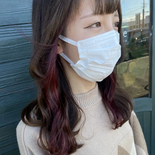 イヤリングカラー　チョコレート×ベリーピンク|Cherie