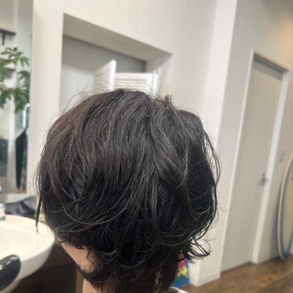 バッサリヘアドネーションからショートカールヘア