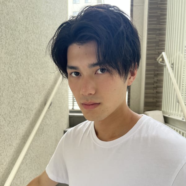 メンズアップバング/ニュアンスパーマ/流山おおたかの森