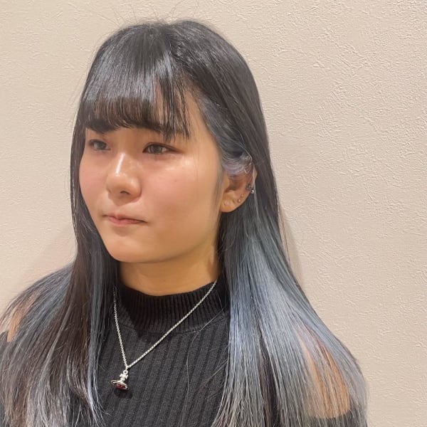 インナーカラー/ブリーチカラー/水色カラー/ライトブルー