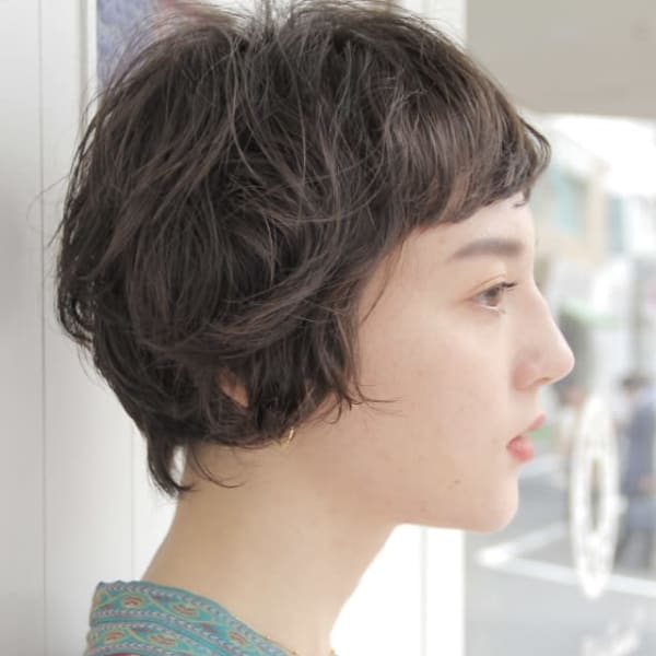 大人女性◎ショートマッシュパーマスタイル