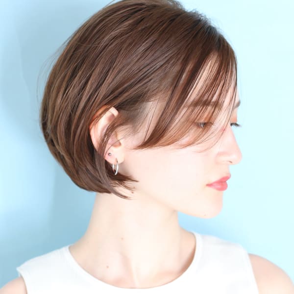 大人のイメチェンフルバング似合わせカットボブ