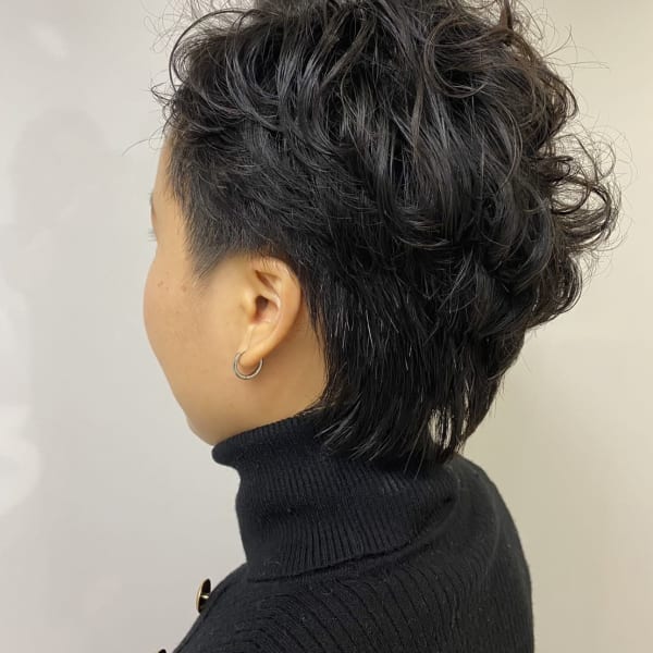 くせ毛風アシンメトリーパーマ