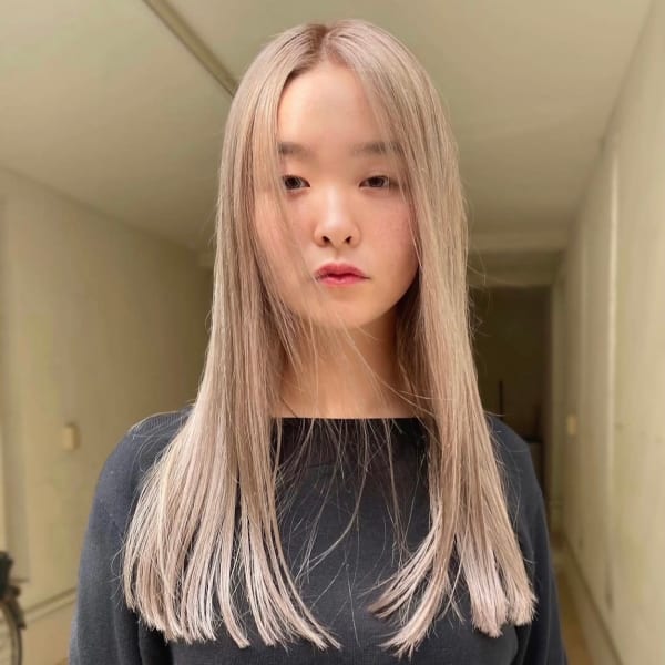 ハイトーンベージュ/ブリーチ/ダブルカラー/ベージュ