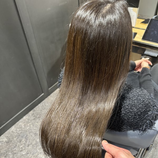 髪質改善カラー【中目黒/恵比寿/代官山】オリーブベージュ