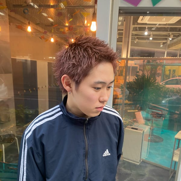 ピンクベージュスパイキー