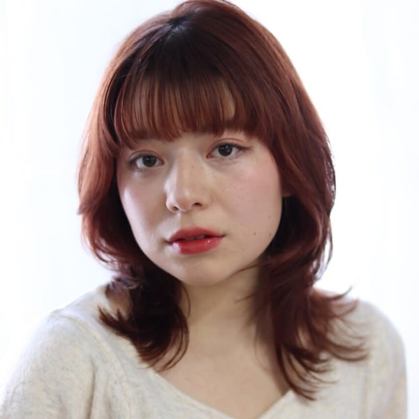 20代/30代似合わせカット/レイヤーカット/ピンクブラウン