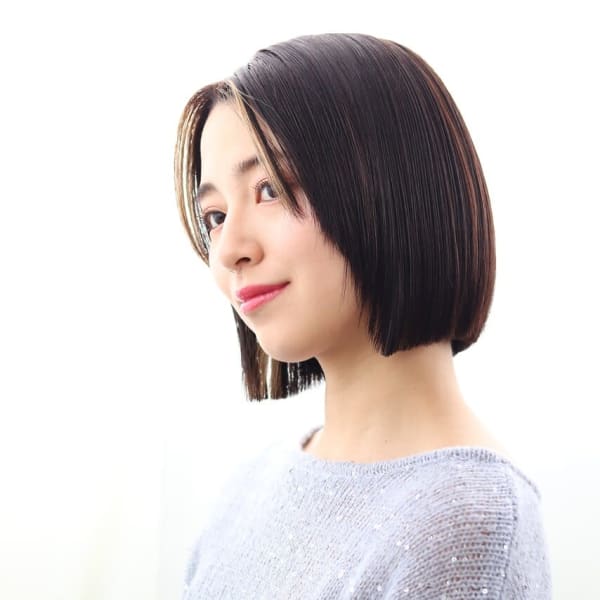 20代30代40代 縮毛矯正サラサラ ストレートボブ