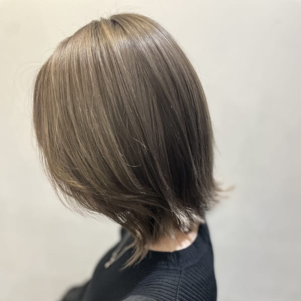 ブリーチ無しミルクティーグレージュ