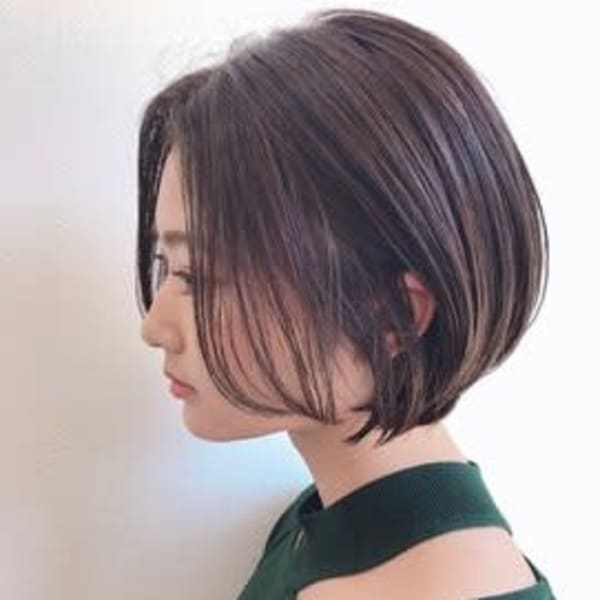 ハンサムショート×ラベンダーベージュ★モーブカラー