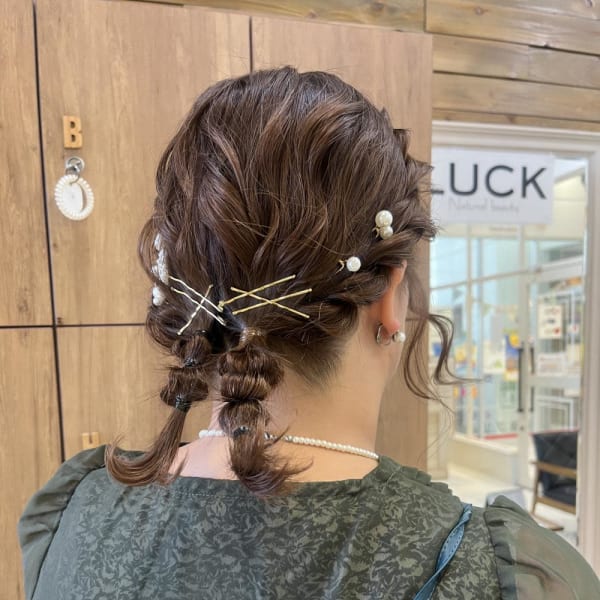 【黒田】卒業式ヘア/ツインアレンジ