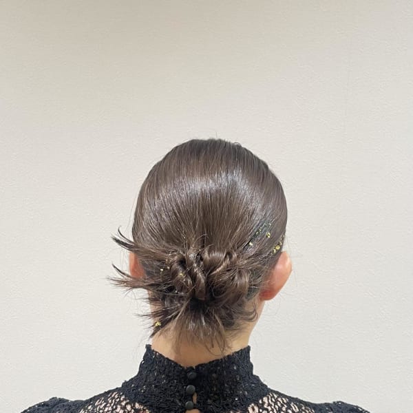 ボブでもできるヘアアレンジ/結婚式お呼ばれヘア/結婚式ヘア