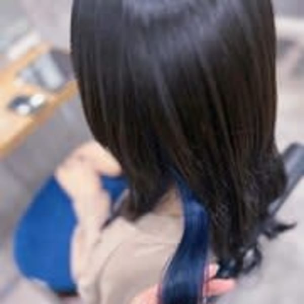 インナーカラー　ネイビーブルー