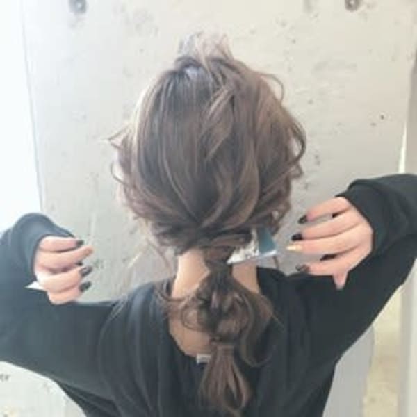 編みおろしアレンジ ロング