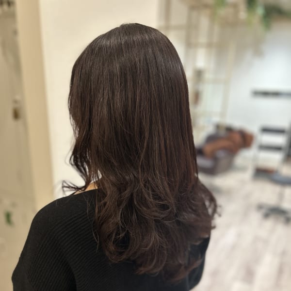 ダメージレスデジキュア デジタルパーマ&暖色レッドオレンジ