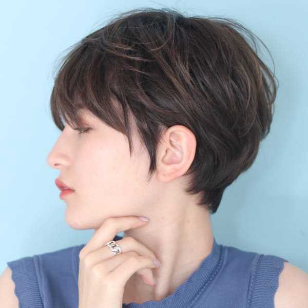 30代40代小顔イメチェン似合わせカットショート