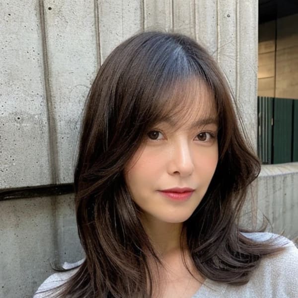 30代40代50代 大人可愛い丸みのあるひし形ロングレイヤー