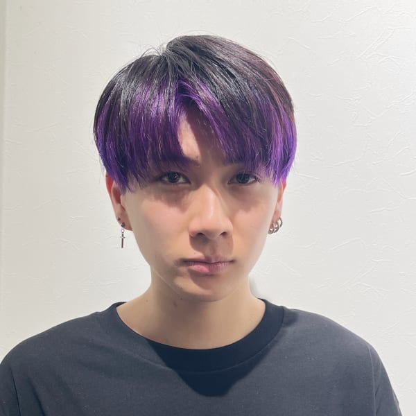 ツイストスパイラル波打ちスパイラルセンターパート刈り上げ束感