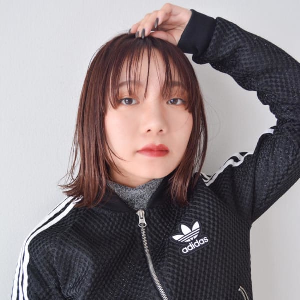 ナチュラルウルフ/前髪/レッドブラウン